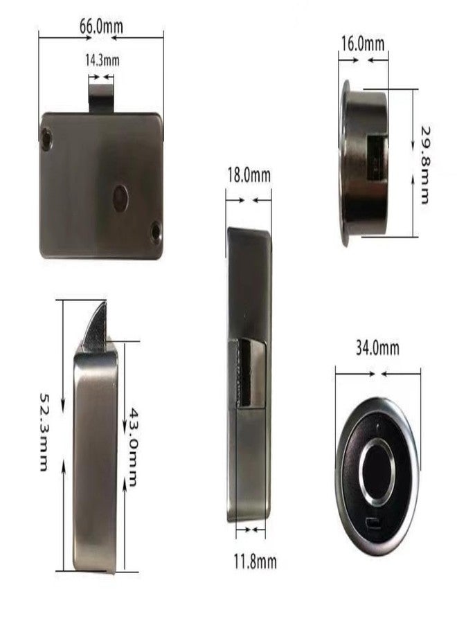 ARUZEN Premium Fingerprint|Biometric Wardrobe Lock for Cabinets, Wardrobe & Almirah for Home & Office | Finish- Ivory | Material - Zinc (Fingerprint Lock) - Image 3